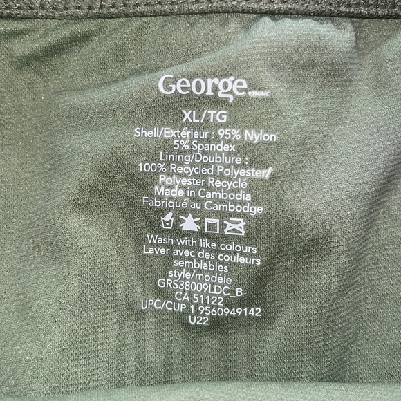 George bathing suit bottom. Green with texture. Size xl - Picture 3 of 4